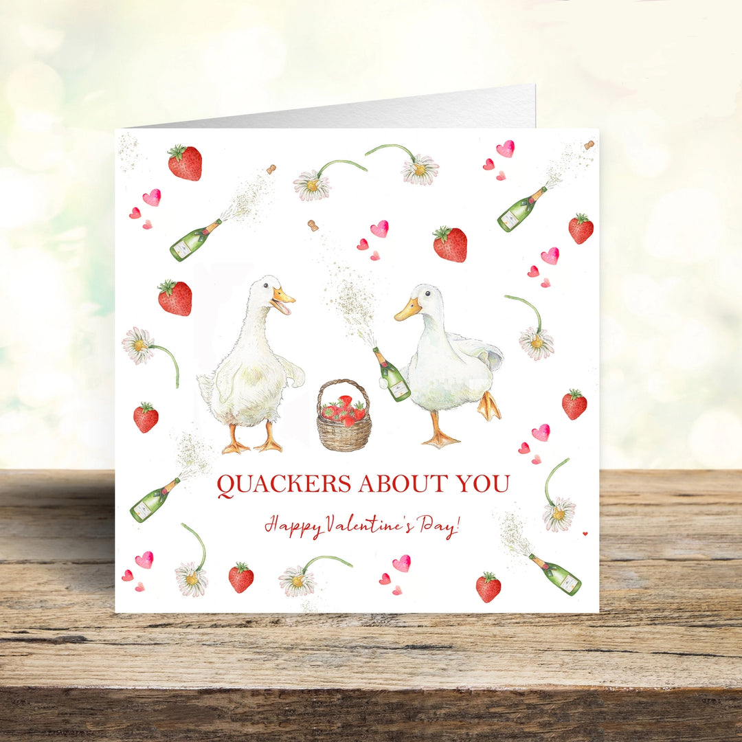 'Quackers About You' Valentine's Day Greetings Card