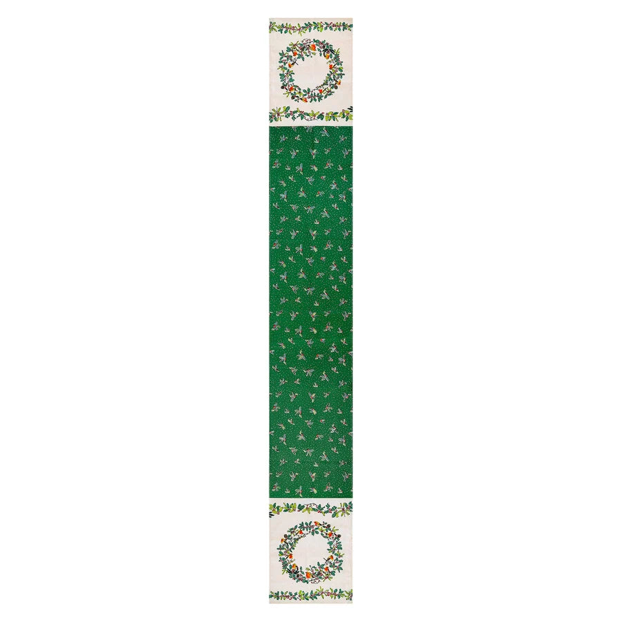 Christmas Robins 90-inch Cotton Table Runner