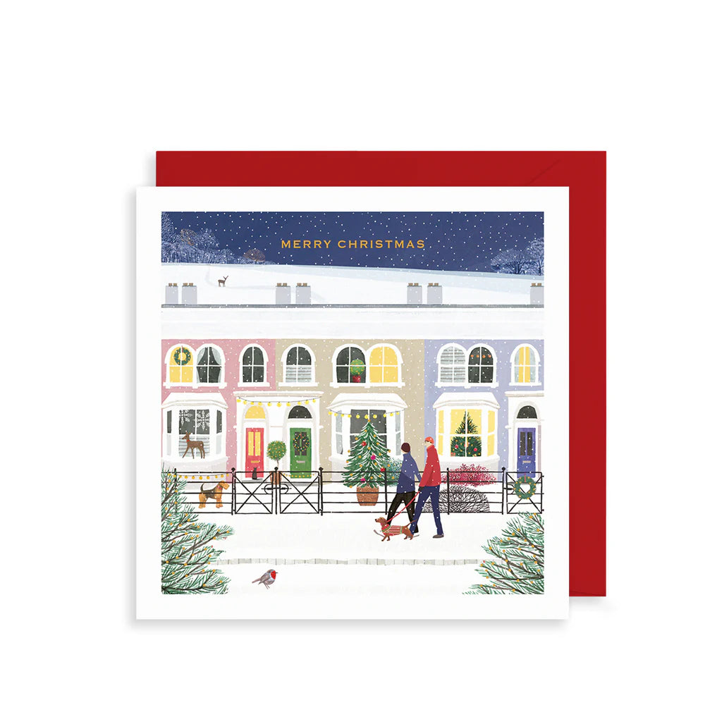 Festive Houses Christmas Greeting Card