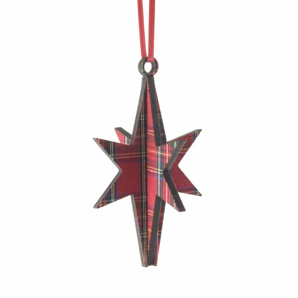 3D Star Wooden Hanging Decoration