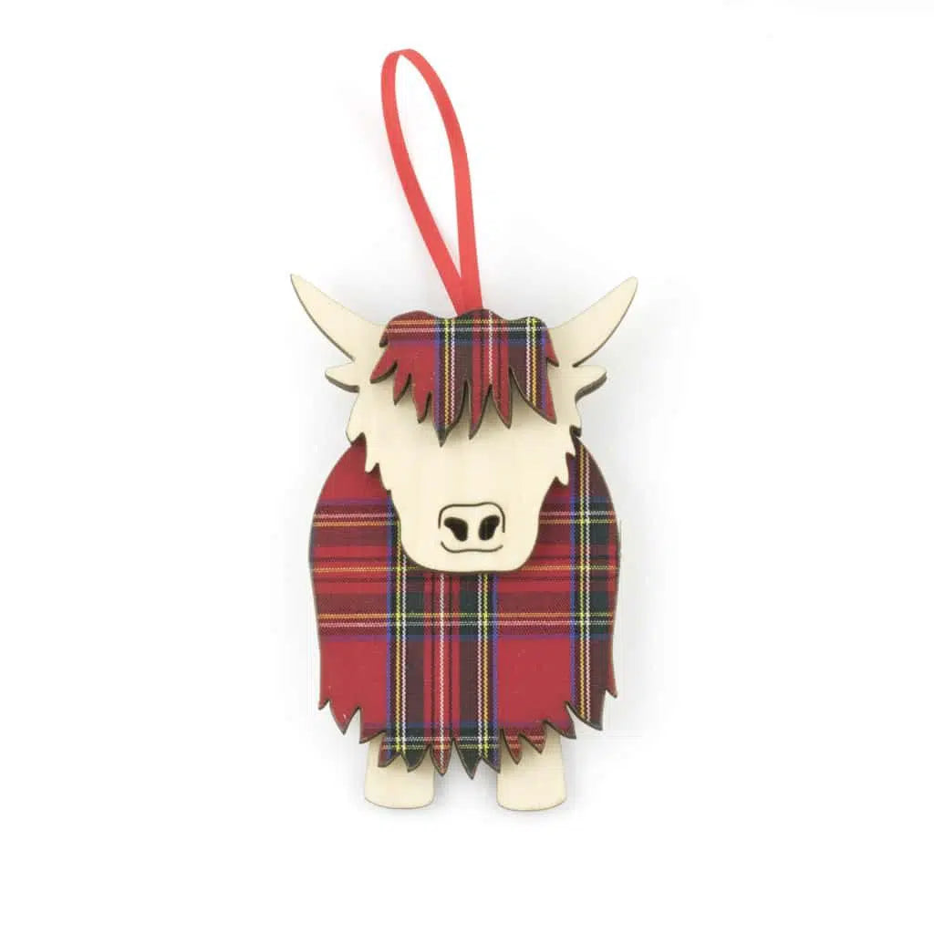 Hamish Highland Cow Wooden Decoration