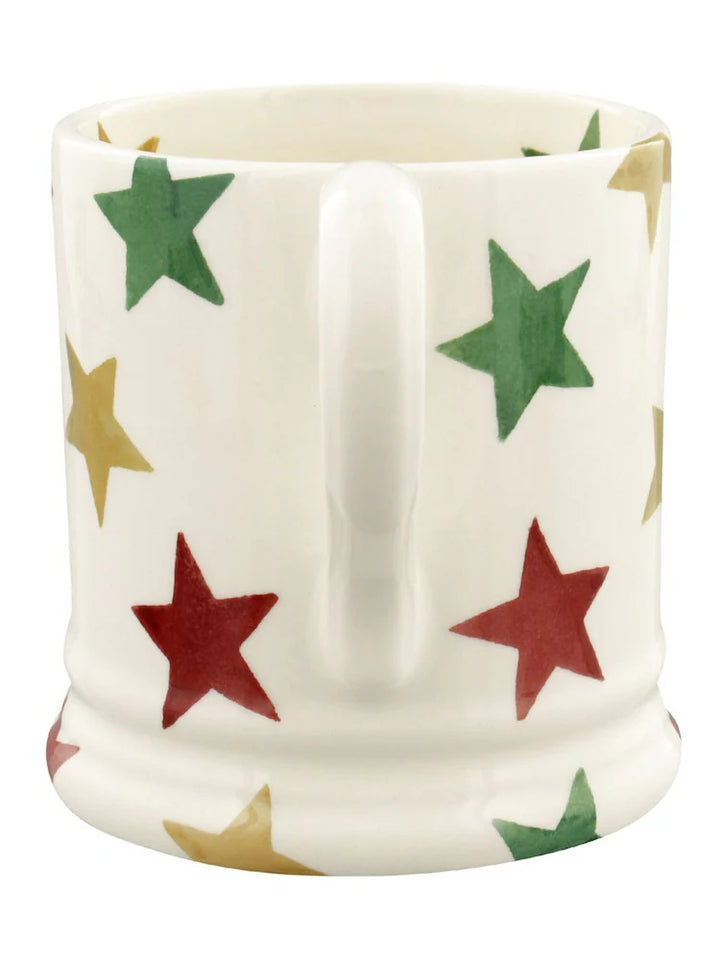 Red, Green & Gold Stars 1/2 Pint Mug