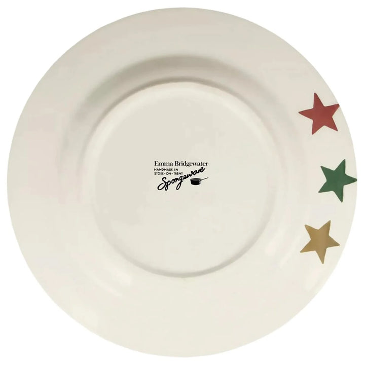 Red, Green & Gold Stars 8 1/2 inch Plate