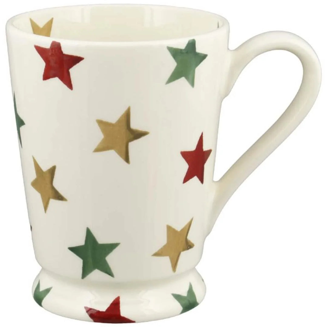 Red, Green & Gold Stars Cocoa Mug