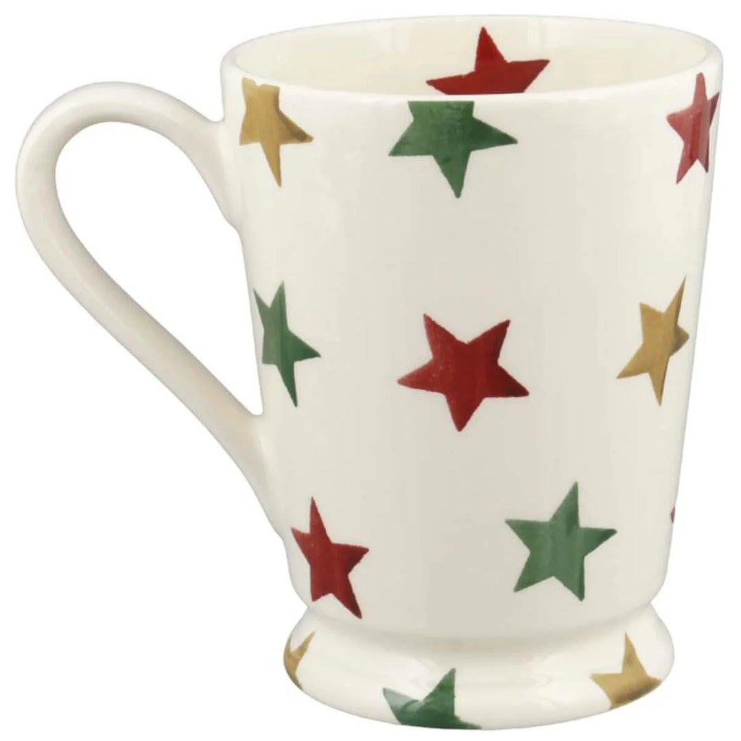 Red, Green & Gold Stars Cocoa Mug