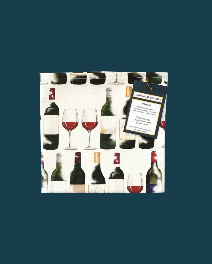 Red Wine Napkin  by Corinne Alexander