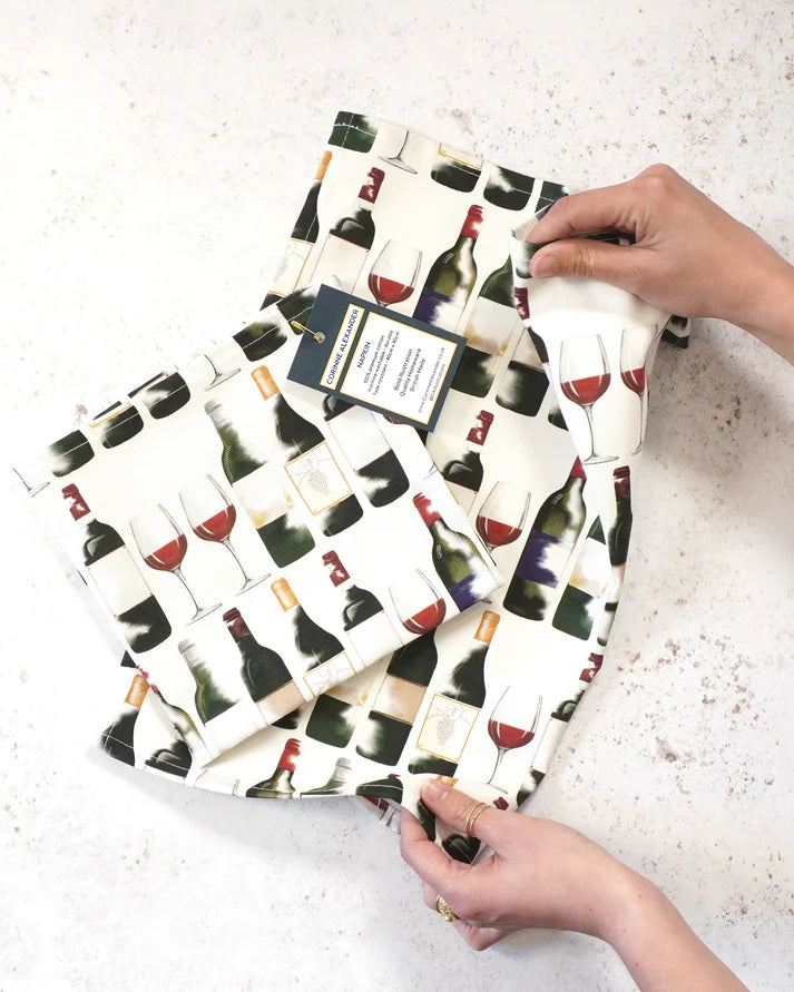 Red Wine Napkin  by Corinne Alexander