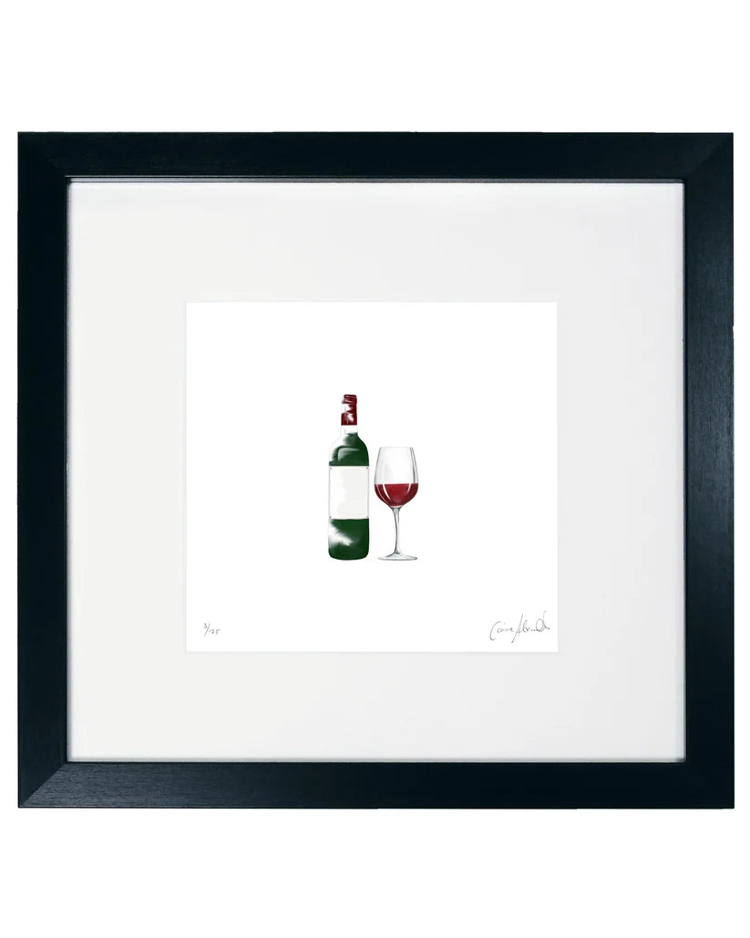 Red Wine Framed Limited Edition Print by Corinne Alexander