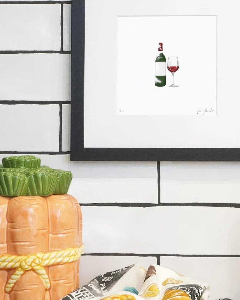 Red Wine Framed Limited Edition Print by Corinne Alexander