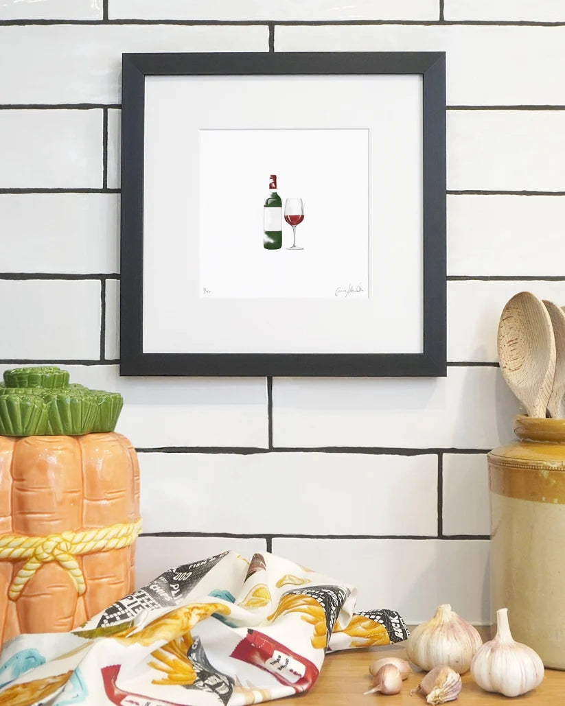 Red Wine Framed Limited Edition Print by Corinne Alexander