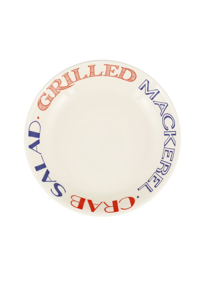 Red & Blue Toast Medium Pasta Bowl