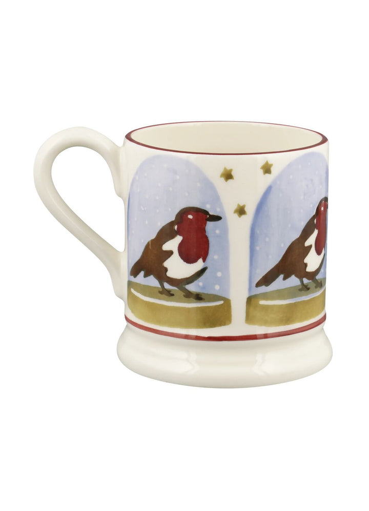 Robin Snow Globe 1/2 Pint Mug