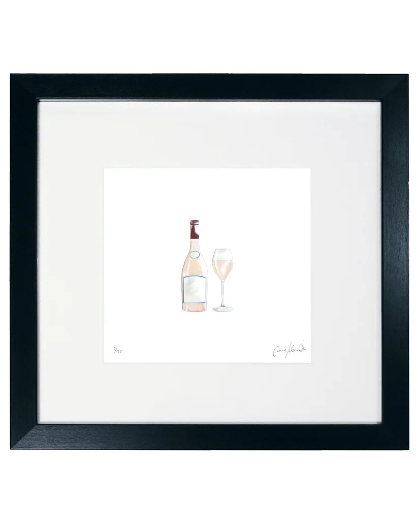 Rosé Wine Framed Limited Edition Print by Corinne Alexander