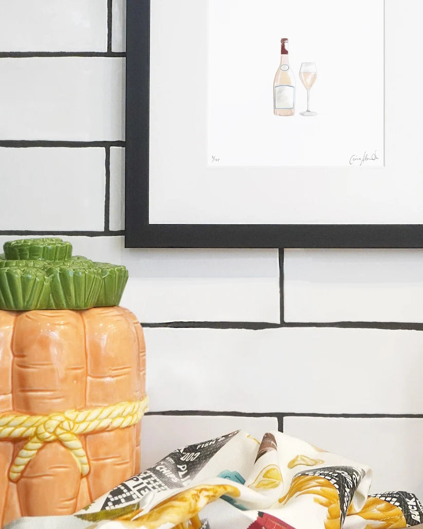 Rosé Wine Framed Limited Edition Print by Corinne Alexander