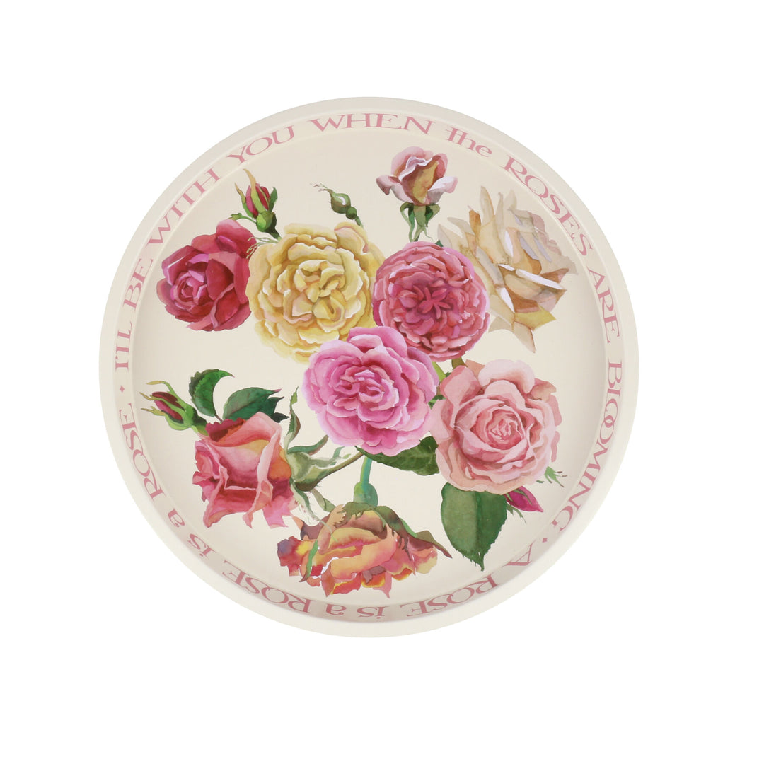 Roses All My Life Deepwell Tin Tray