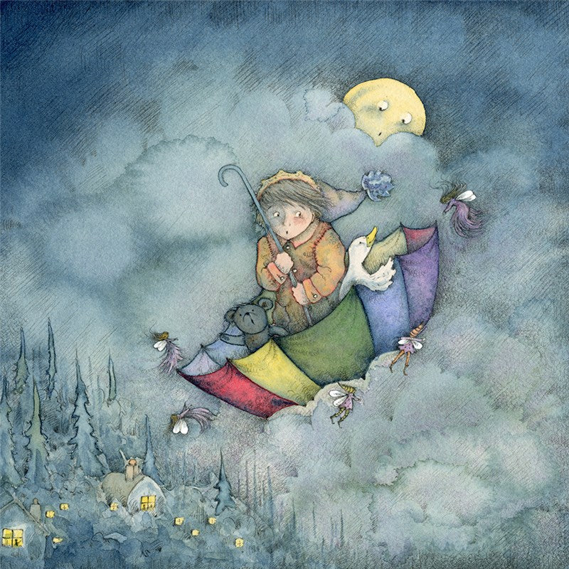 The Wind in a Frolic Greeting Card