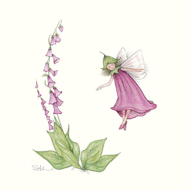My Garden Foxglove Fairy Greeting Card