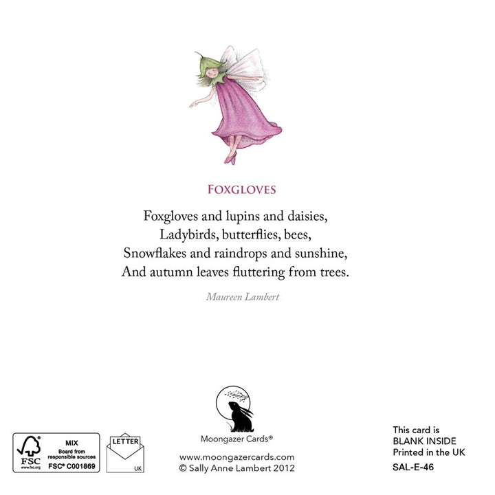 My Garden Foxglove Fairy Greeting Card