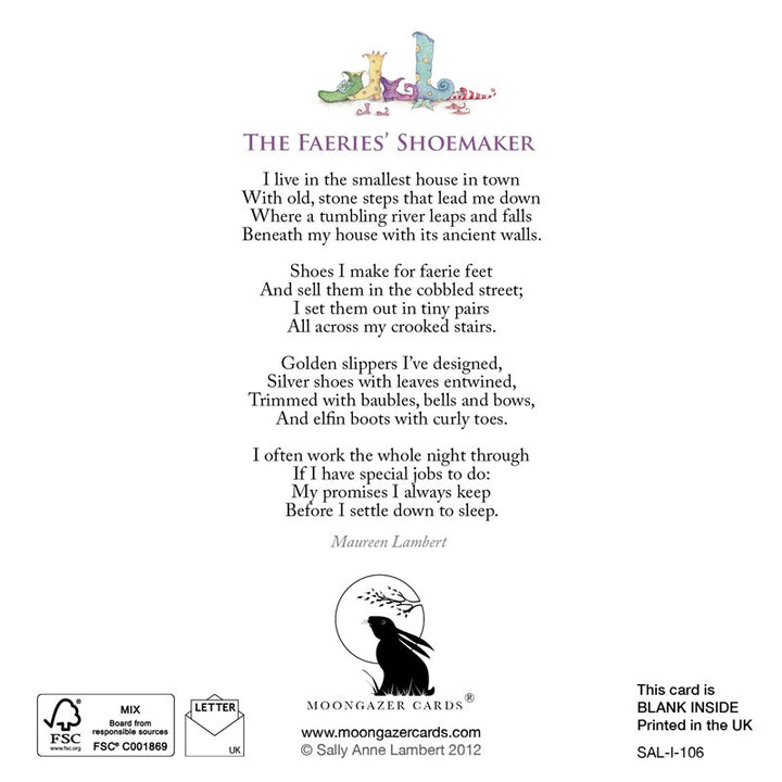The Faeries' Shoemaker Card