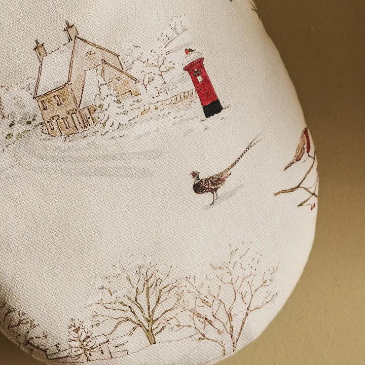 Snowy Village Oven Mitt