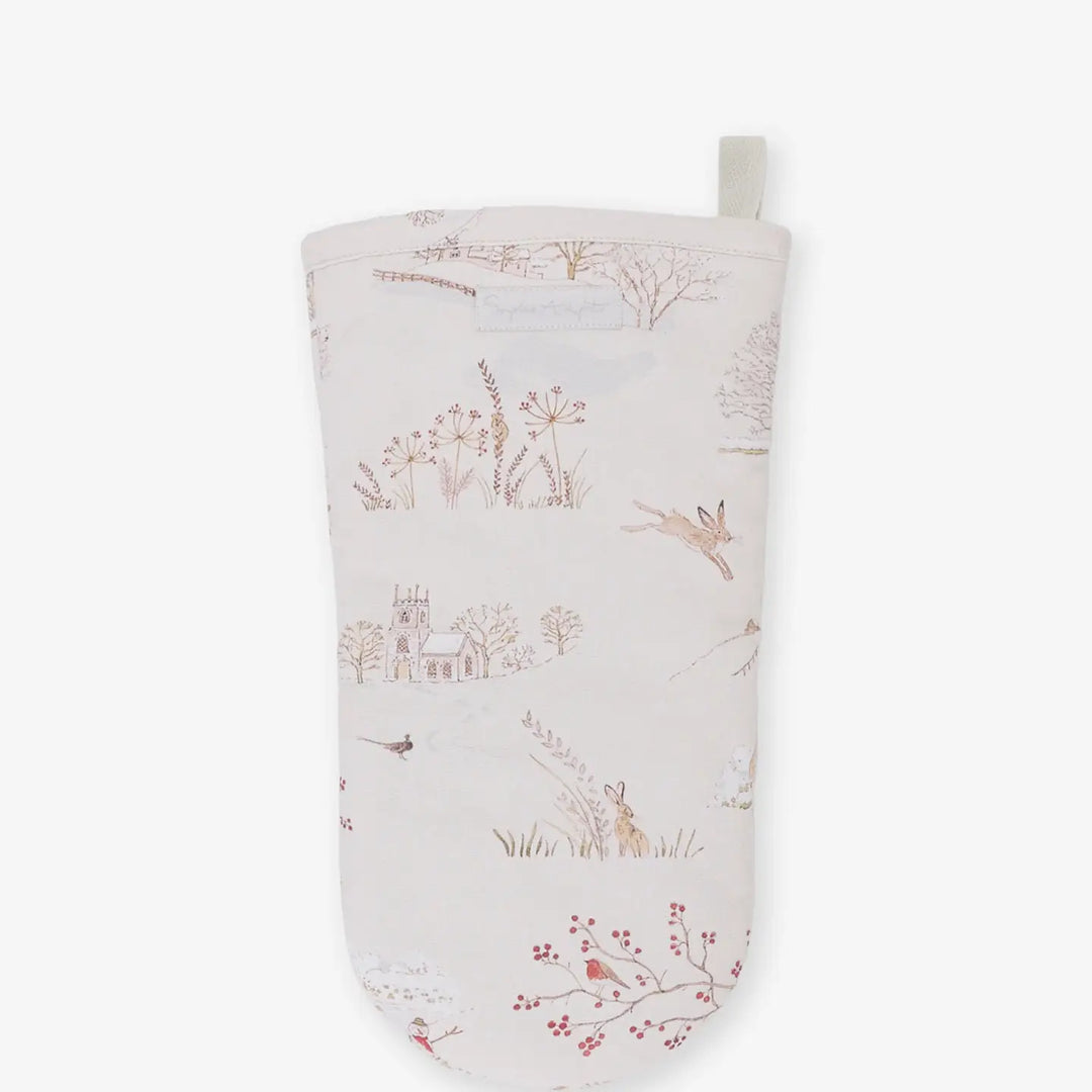 Snowy Village Oven Mitt