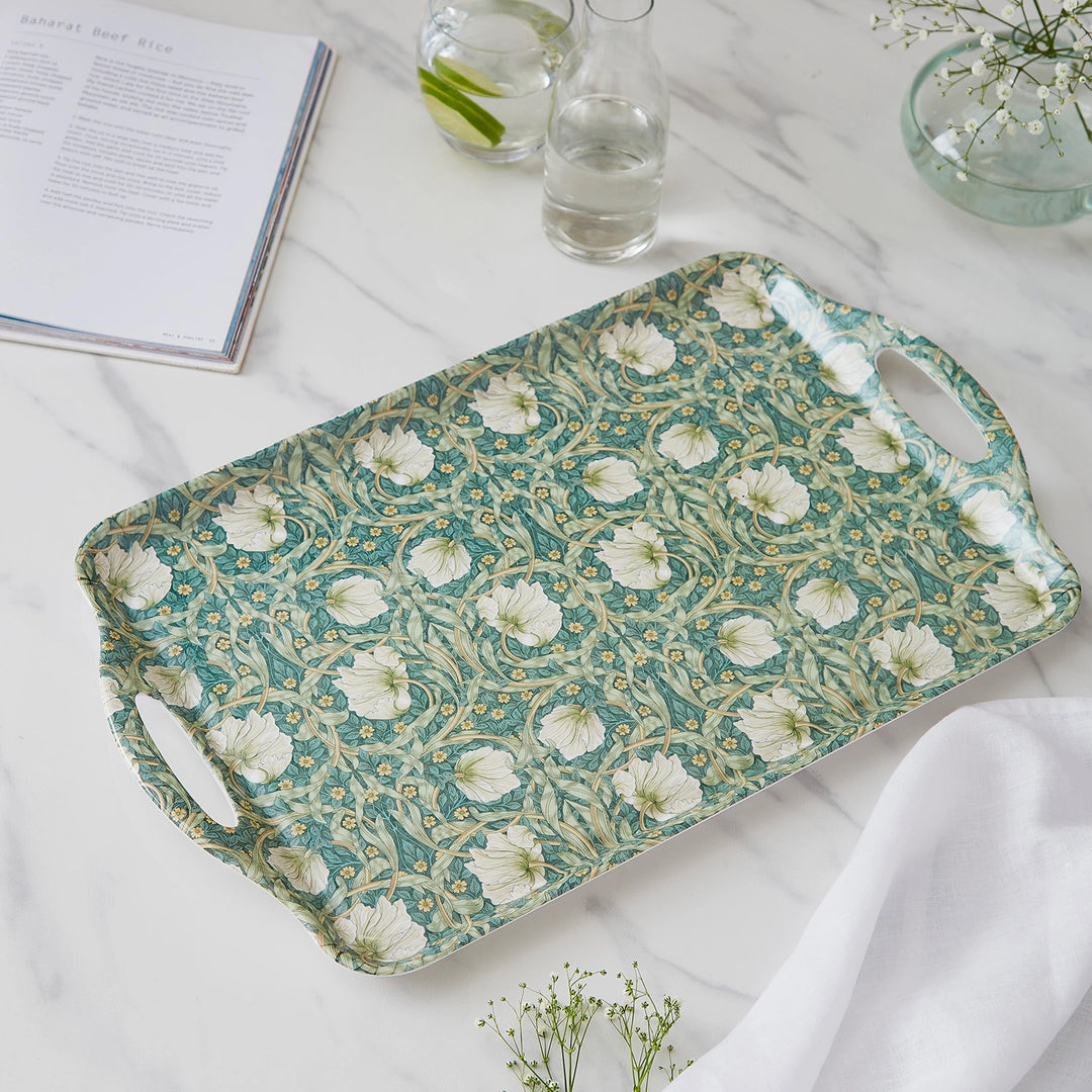 Pimpernel Privat Blue & Green Melamine Handled Tray