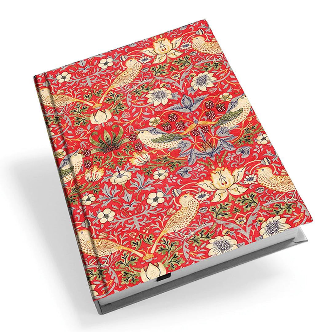 William Morris Strawberry Thief Red A6 Notebook