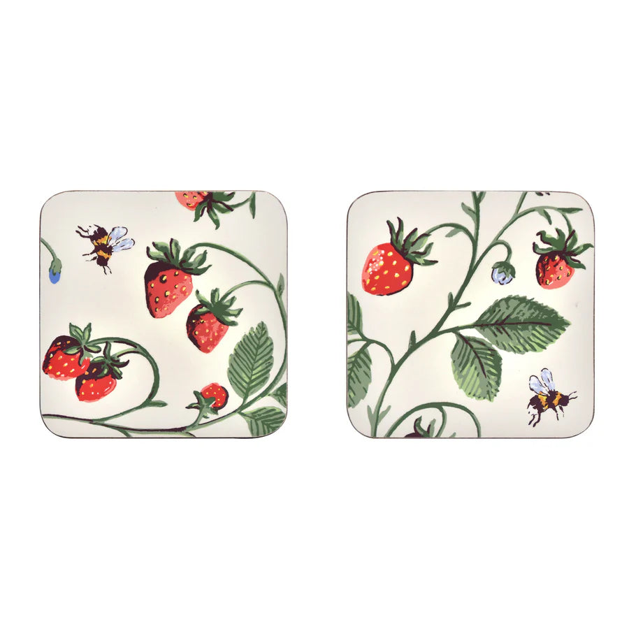 Strawberry Patch Coasters - Set of 4