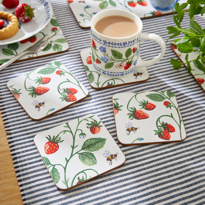 Strawberry Patch Coasters - Set of 4