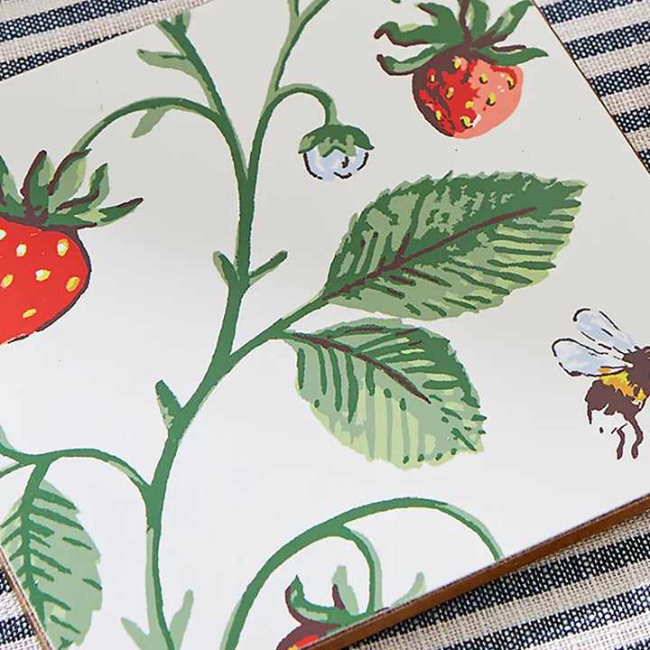 Strawberry Patch Coasters - Set of 4