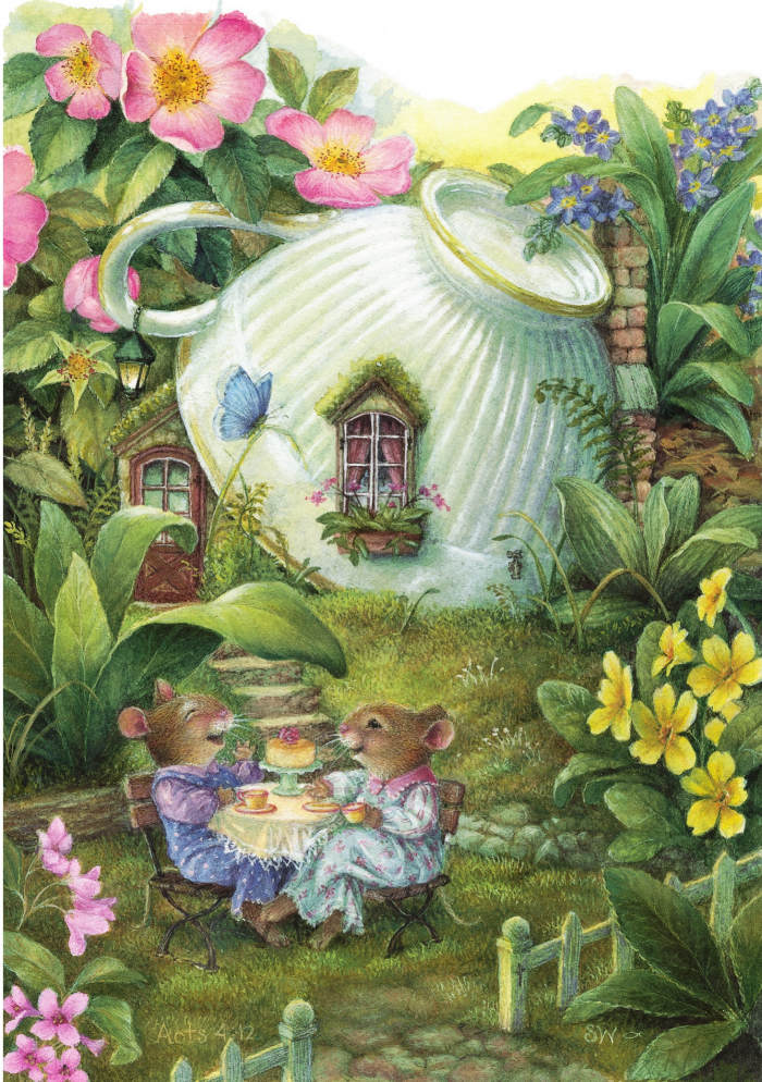 Teacup Cottage Greeting Card