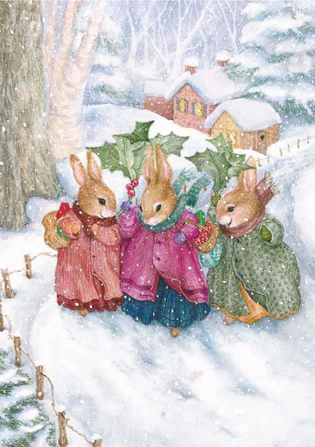 Christmas Walk with Holly Christmas Card
