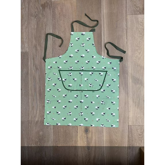 Fluffy Flock Green Cotton Apron