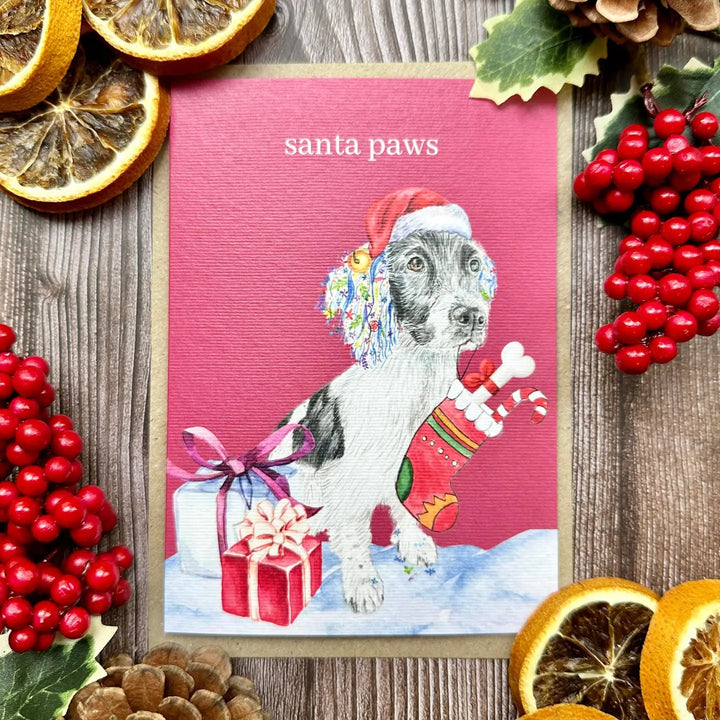 Santa Paws Dog Eco Friendly Art Card