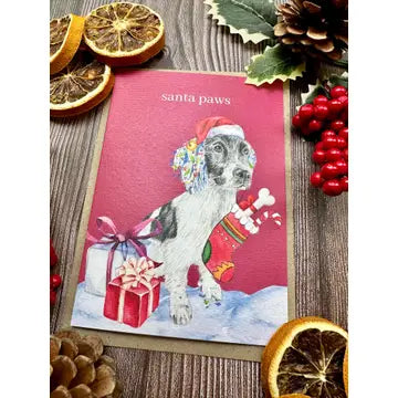 Santa Paws Dog Eco Friendly Art Card