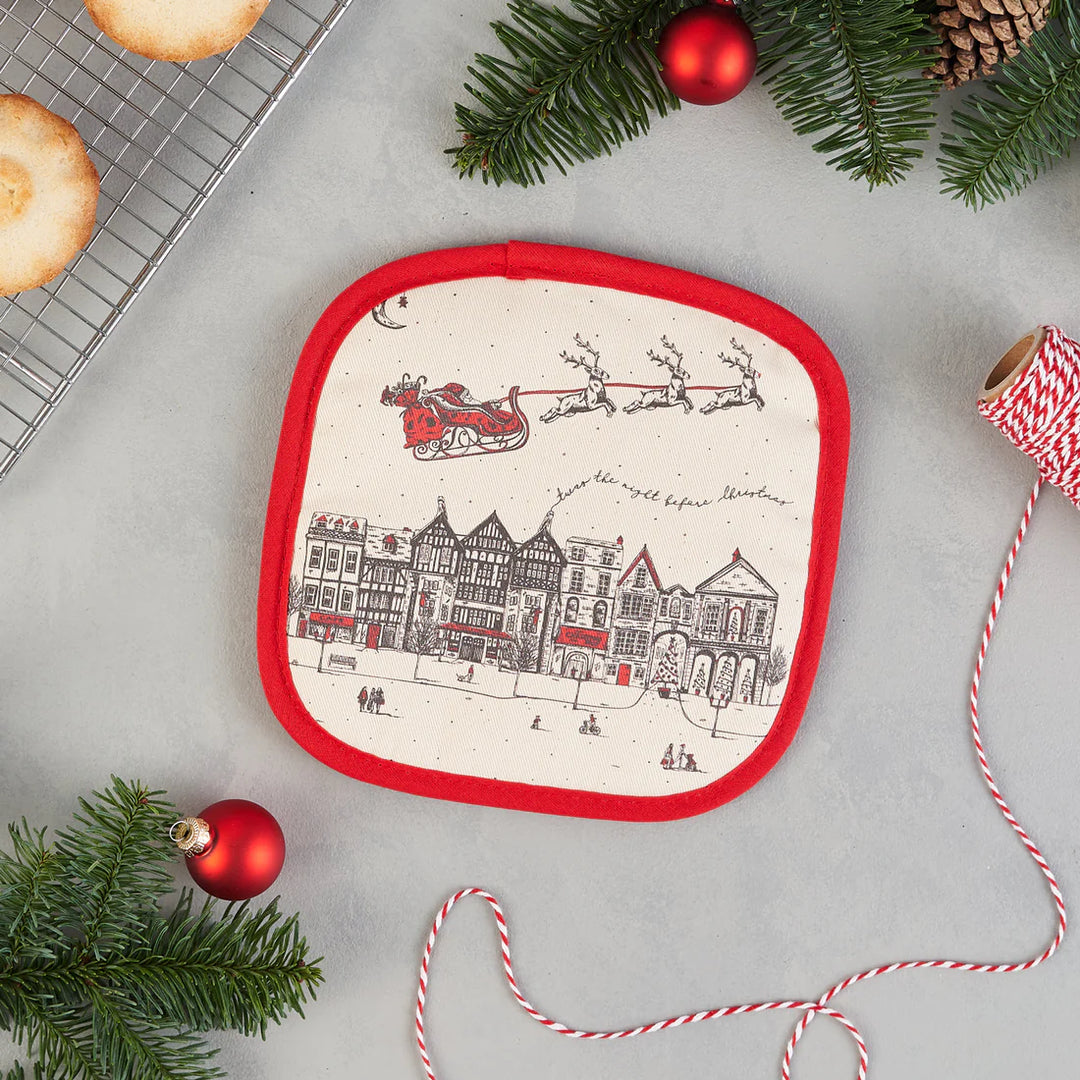 Santa's Sleigh Pot Mitt