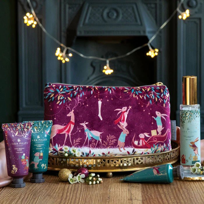 Sara Miller Woodland Tales Velvet Pouch Beauty Set