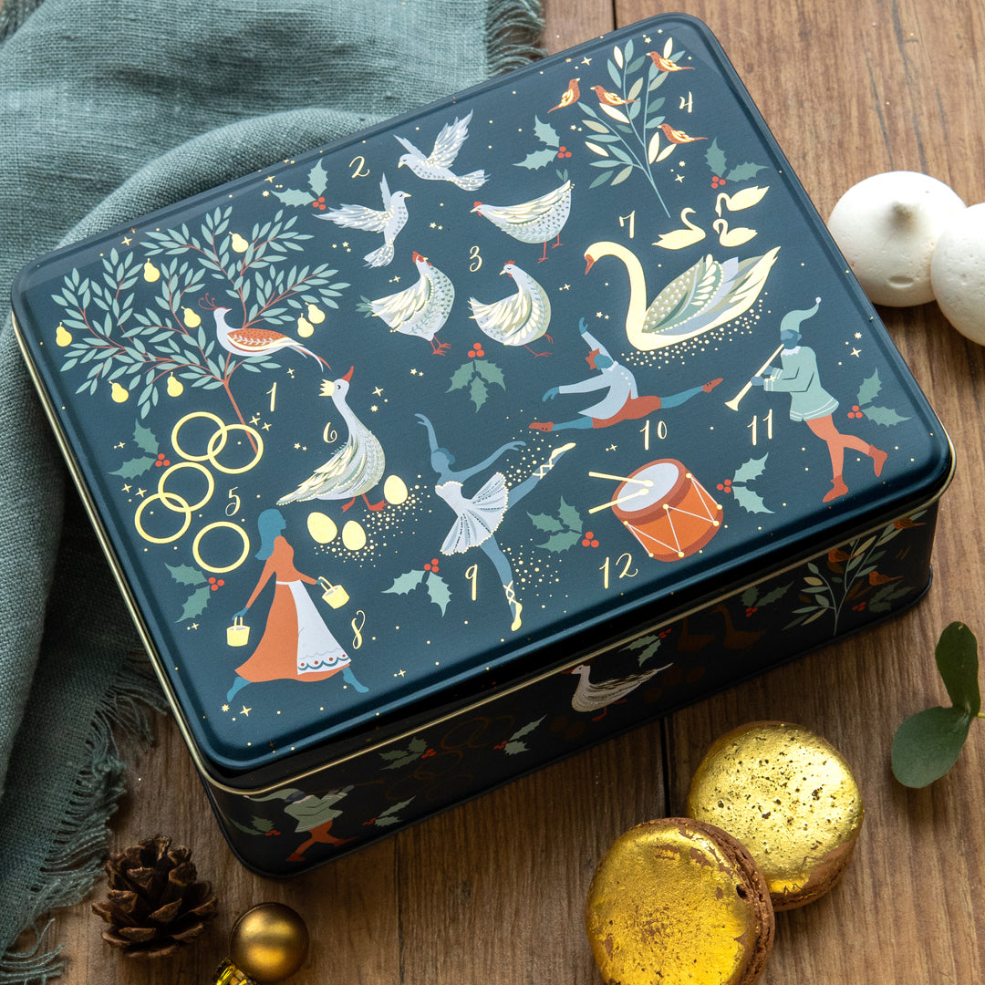 12 Days of Christmas Deep Rectangular Tin