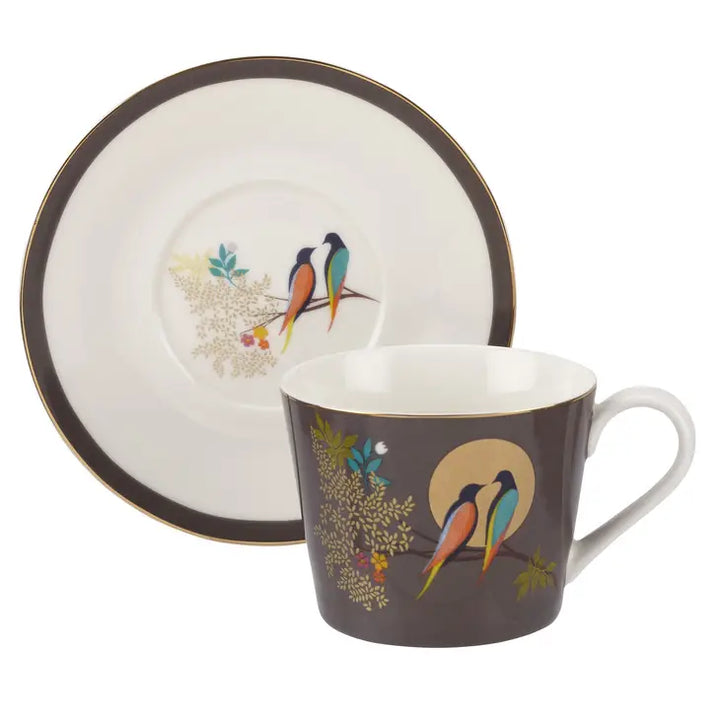Chelsea Collection Tea Cup and Saucer - Dark Grey