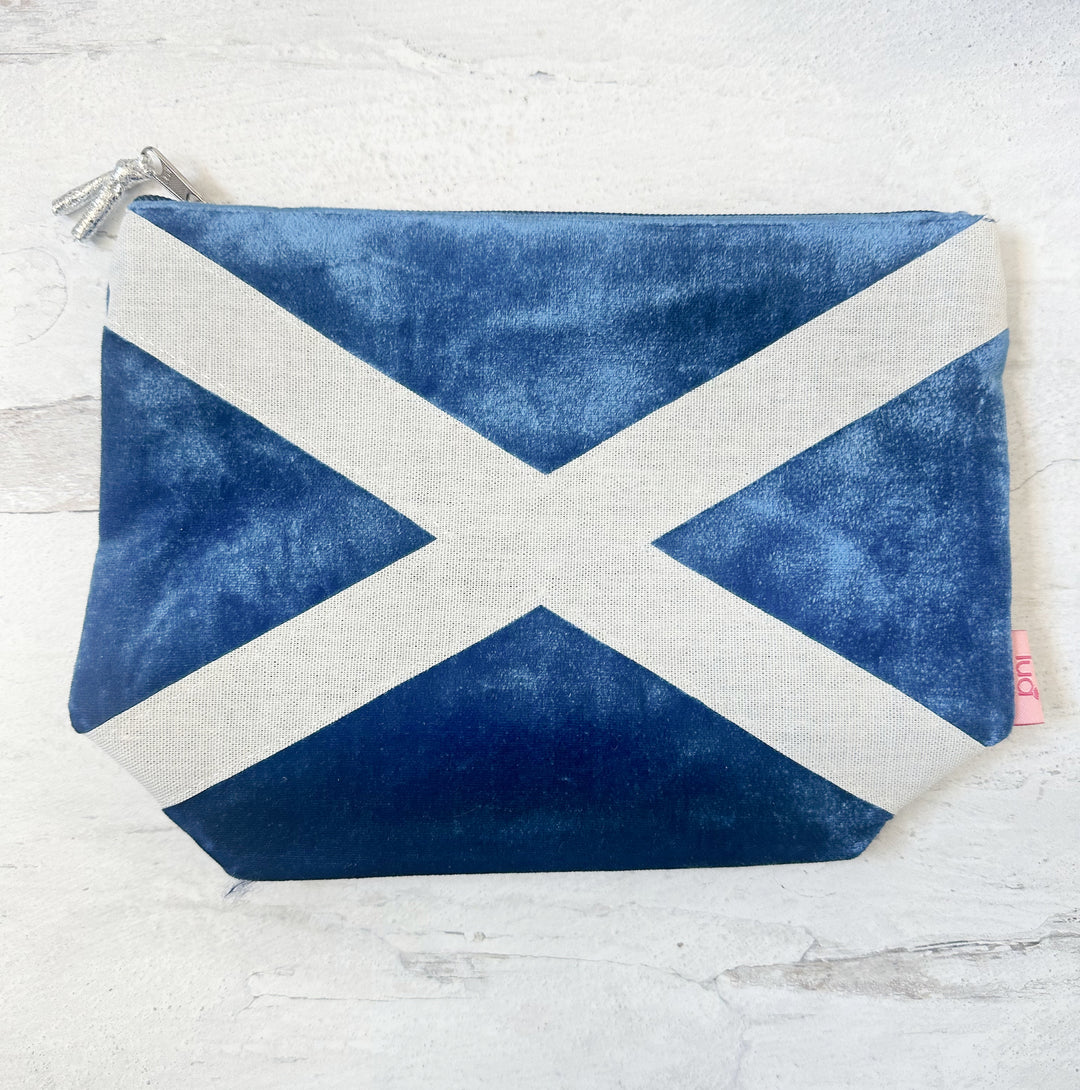 Scotland Large Velvet Cosmetic Purse