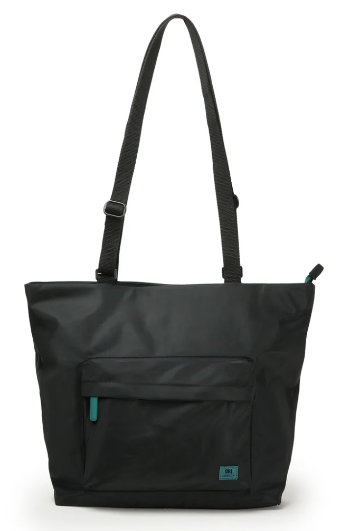Trafalgar Tote B All Black Teal Capsule Recycled Cavas Tote- Medium