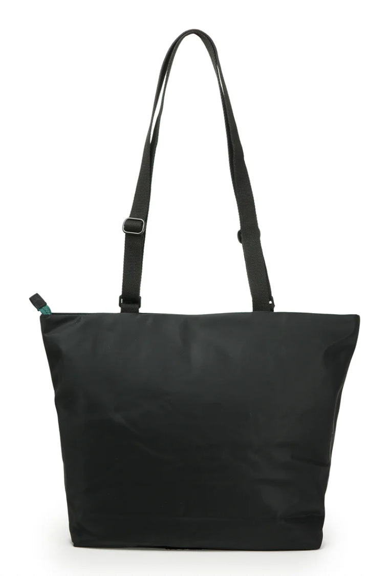 Trafalgar Tote B All Black Teal Capsule Recycled Cavas Tote- Medium