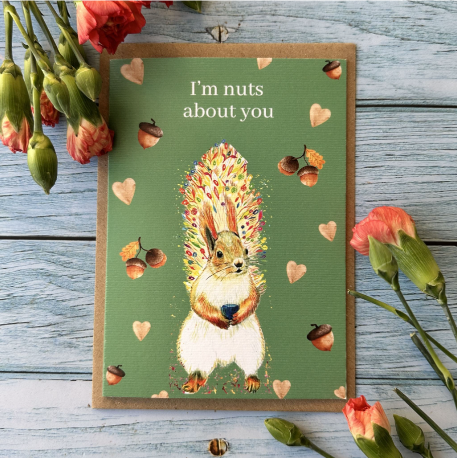 Nuts About You Squirrel Eco-Card
