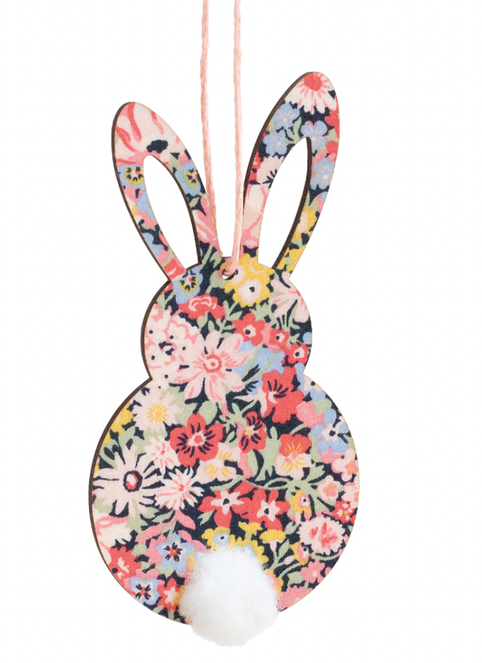 Wooden Silhouette Bunny Decoration