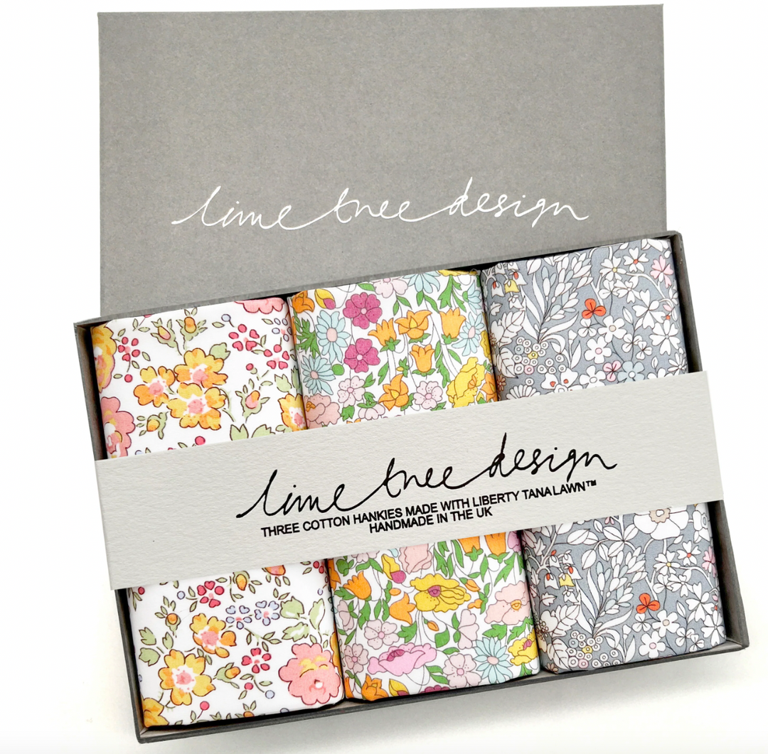 Saffron Liberty Hankies - Set of 3