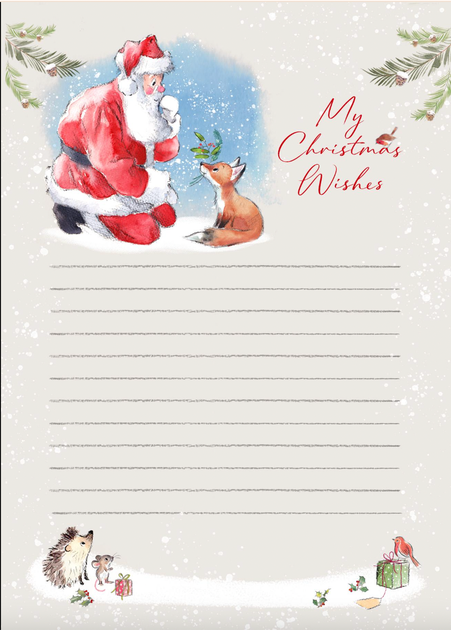 Santa and Fox 'My Christmas Wishes' Note Pad