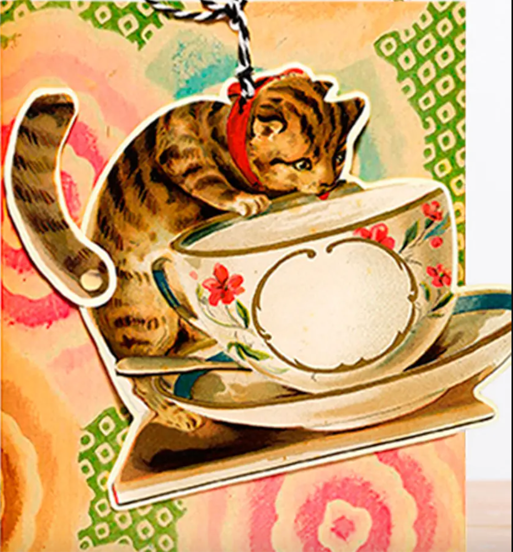 The Teacup Fandangle Greetings Card