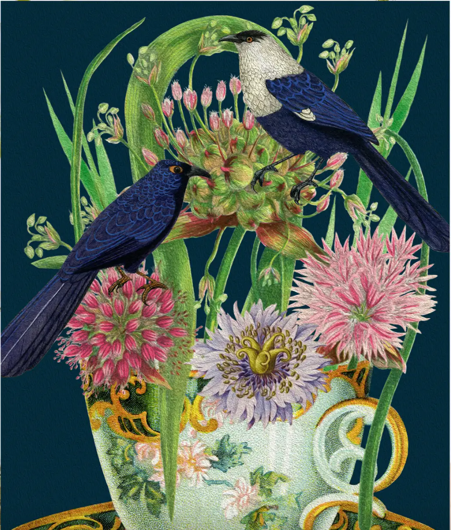 The Birdie Teacup Greetings Card