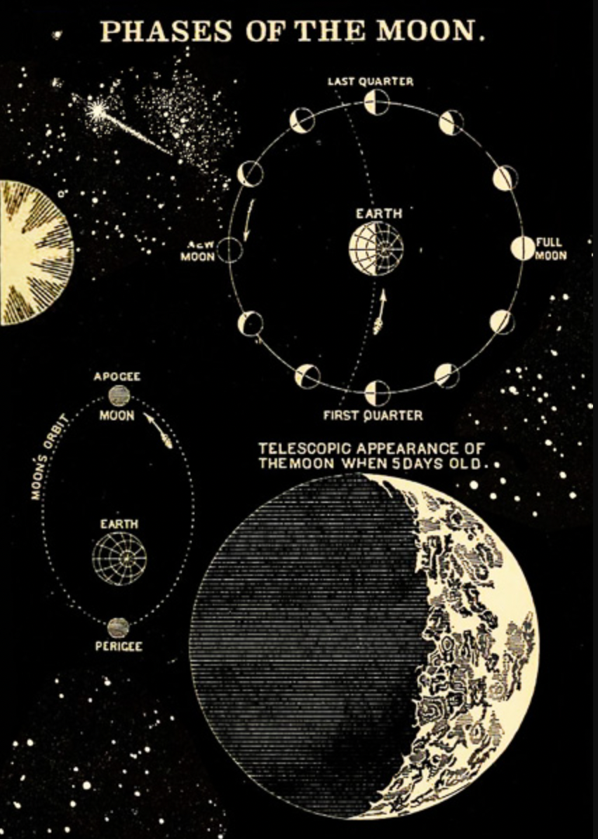 The Moon Greetings Card