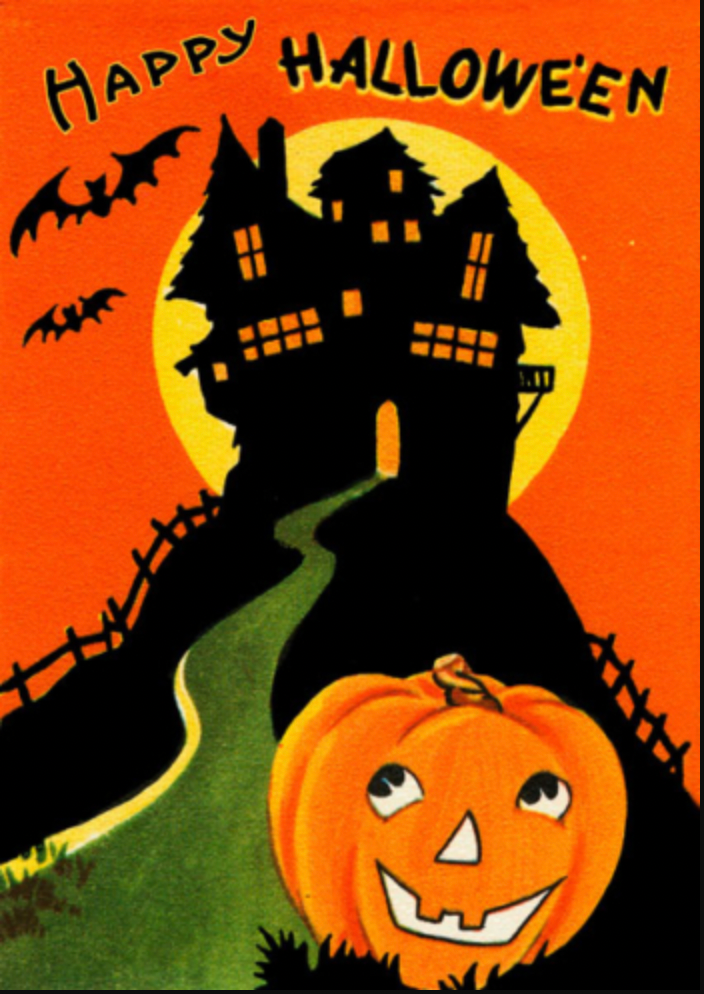Haunted House Halloween Greetings Card